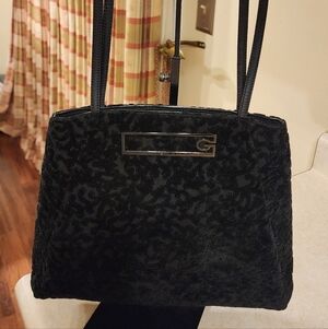 Vintage Rare Givency Whip It Velvet Lace Detailed Shoulder Bag